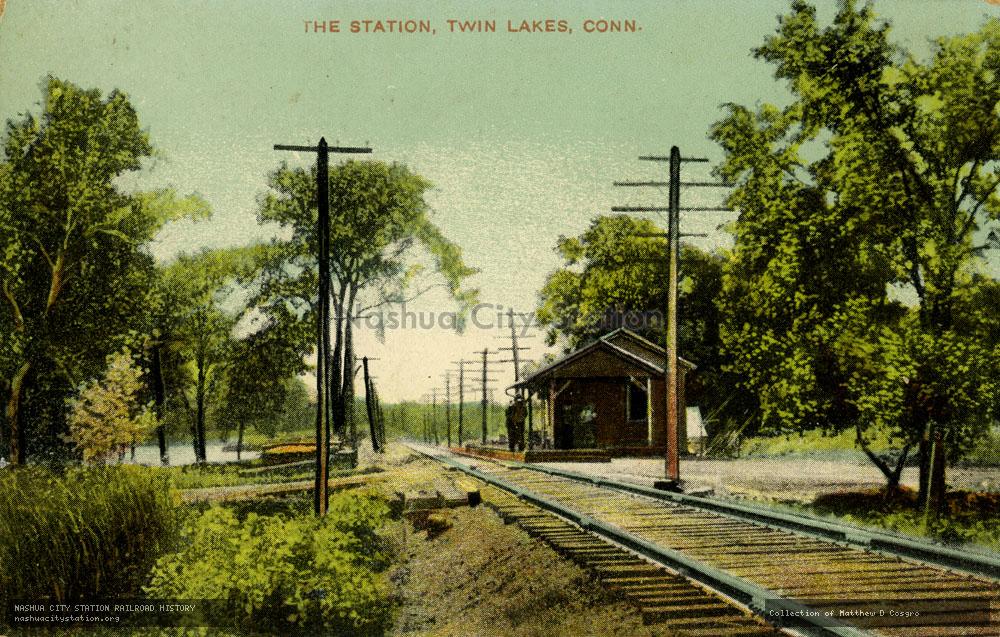 Postcard: The Station, Twin Lakes, Connecticut